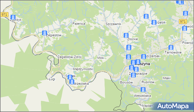 mapa Milik, Milik na mapie Targeo