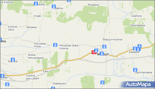 mapa Ministrówka, Ministrówka na mapie Targeo