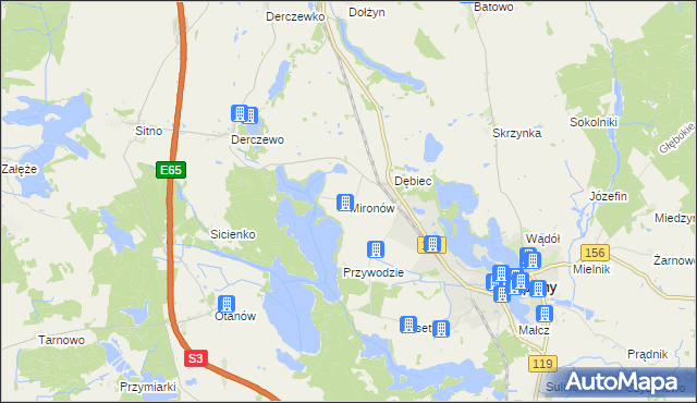 mapa Mironów, Mironów na mapie Targeo