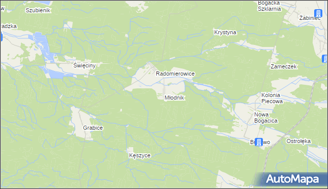 mapa Młodnik, Młodnik na mapie Targeo