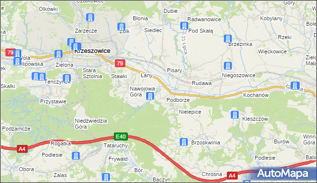 mapa Młynka, Młynka na mapie Targeo