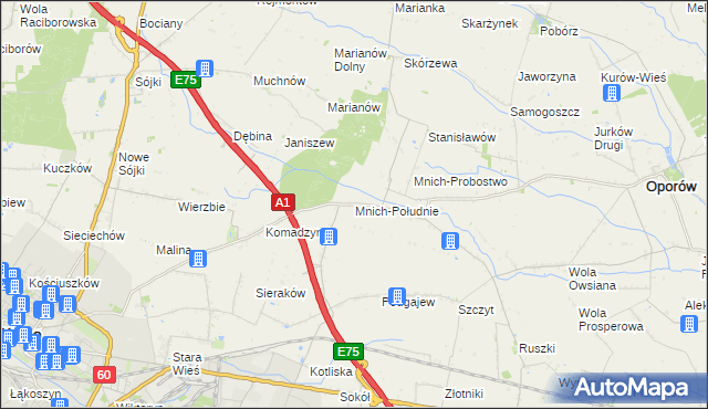 mapa Mnich-Południe, Mnich-Południe na mapie Targeo