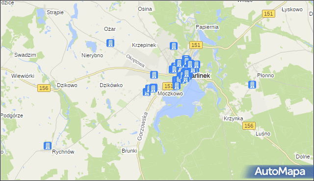 mapa Moczkowo, Moczkowo na mapie Targeo