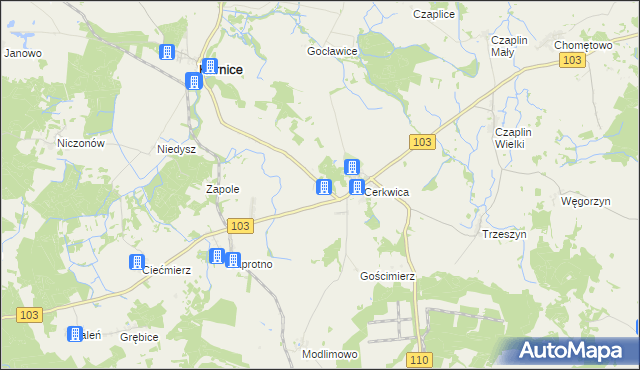 mapa Mojszewo, Mojszewo na mapie Targeo