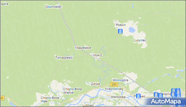 mapa Mokrz, Mokrz na mapie Targeo