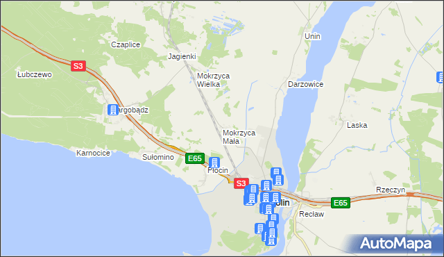 mapa Mokrzyca Mała, Mokrzyca Mała na mapie Targeo