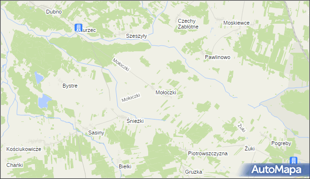 mapa Mołoczki, Mołoczki na mapie Targeo