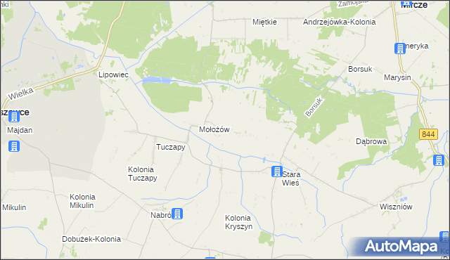 mapa Mołożów-Kolonia, Mołożów-Kolonia na mapie Targeo