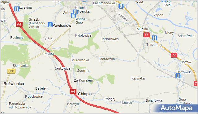 mapa Morawsko gmina Jarosław, Morawsko gmina Jarosław na mapie Targeo