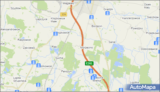 mapa Morzęcino, Morzęcino na mapie Targeo