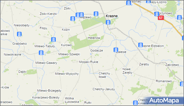 mapa Mosaki-Stara Wieś, Mosaki-Stara Wieś na mapie Targeo