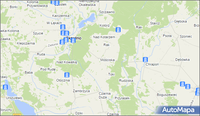 mapa Mościska gmina Skrwilno, Mościska gmina Skrwilno na mapie Targeo