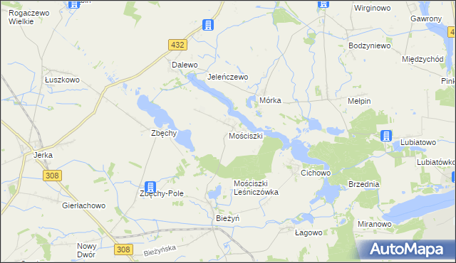 mapa Mościszki, Mościszki na mapie Targeo