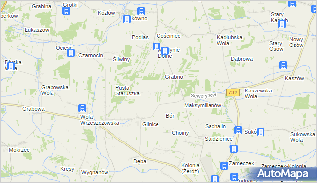 mapa Mścichów, Mścichów na mapie Targeo