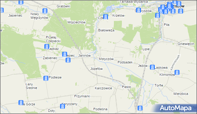 mapa Mstyczów, Mstyczów na mapie Targeo