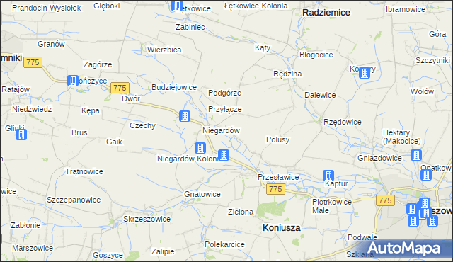 mapa Muniaczkowice, Muniaczkowice na mapie Targeo