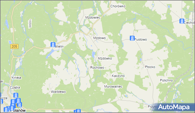 mapa Mzdówko, Mzdówko na mapie Targeo