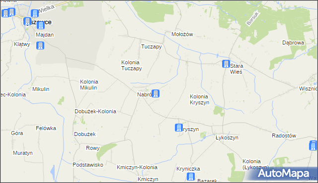 mapa Nabróż-Kolonia, Nabróż-Kolonia na mapie Targeo