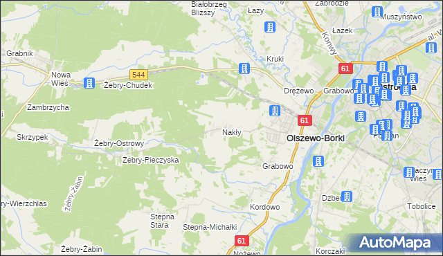 mapa Nakły, Nakły na mapie Targeo