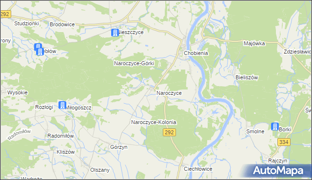 mapa Naroczyce, Naroczyce na mapie Targeo