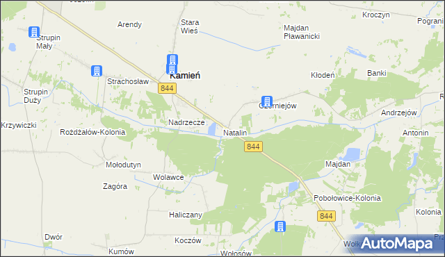 mapa Natalin gmina Kamień, Natalin gmina Kamień na mapie Targeo