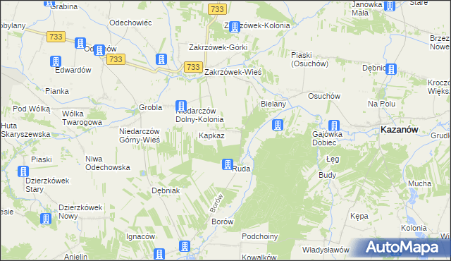 mapa Niedarczów Dolny-Wieś, Niedarczów Dolny-Wieś na mapie Targeo