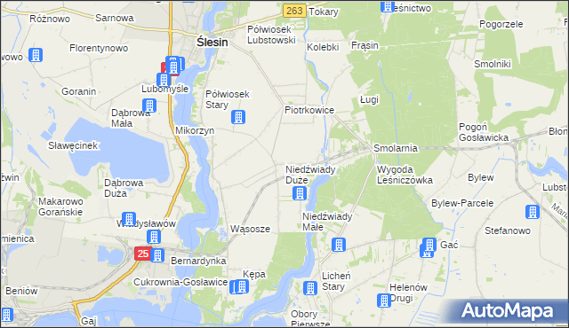 mapa Niedźwiady Duże, Niedźwiady Duże na mapie Targeo