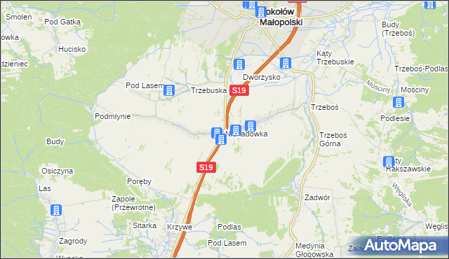 mapa Nienadówka, Nienadówka na mapie Targeo