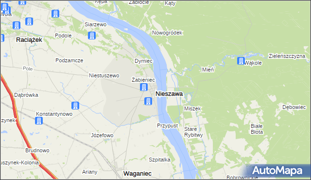 mapa Nieszawa powiat aleksandrowski, Nieszawa powiat aleksandrowski na mapie Targeo