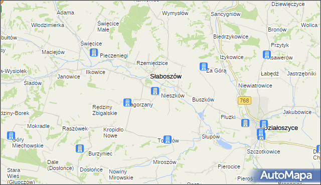 mapa Nieszków, Nieszków na mapie Targeo