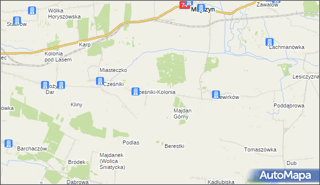 mapa Niewirków-Kolonia, Niewirków-Kolonia na mapie Targeo