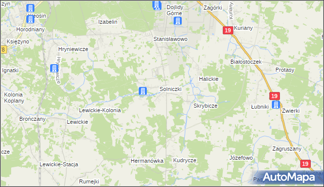 mapa Niewodnica Nargilewska, Niewodnica Nargilewska na mapie Targeo