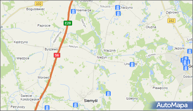 mapa Nieżyn, Nieżyn na mapie Targeo