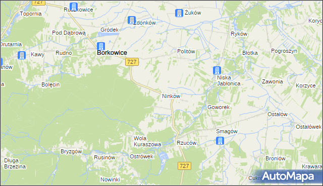 mapa Ninków, Ninków na mapie Targeo