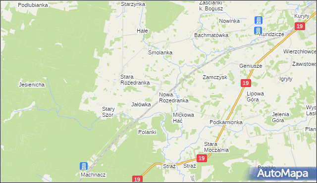 mapa Nowa Rozedranka, Nowa Rozedranka na mapie Targeo