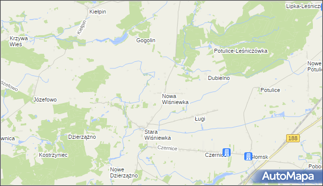 mapa Nowa Wiśniewka, Nowa Wiśniewka na mapie Targeo