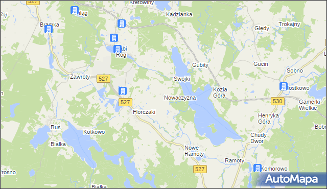 mapa Nowaczyzna, Nowaczyzna na mapie Targeo