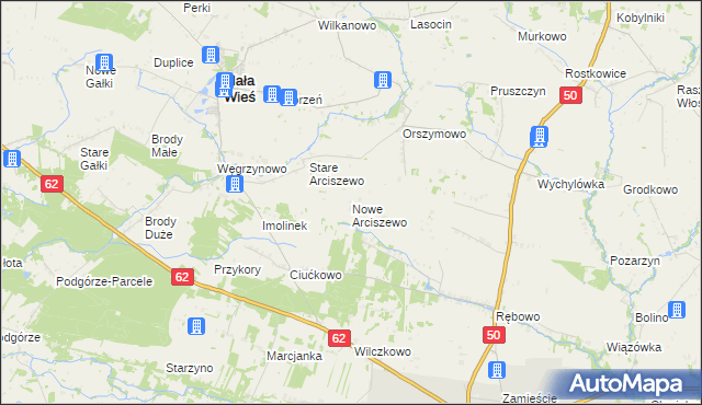 mapa Nowe Arciszewo, Nowe Arciszewo na mapie Targeo