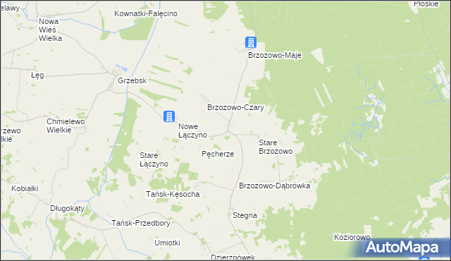 mapa Nowe Brzozowo, Nowe Brzozowo na mapie Targeo