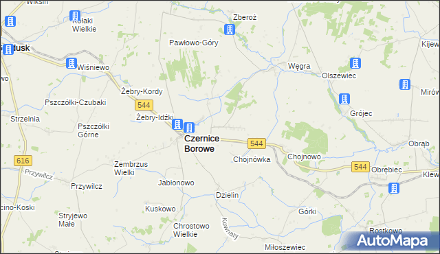 mapa Nowe Czernice, Nowe Czernice na mapie Targeo