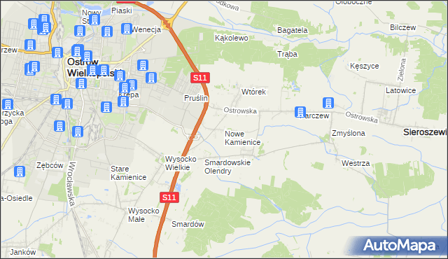 mapa Nowe Kamienice, Nowe Kamienice na mapie Targeo