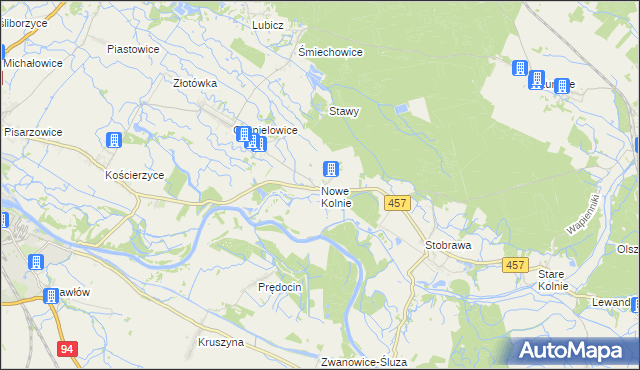 mapa Nowe Kolnie, Nowe Kolnie na mapie Targeo