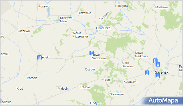 mapa Nowe Nadratowo, Nowe Nadratowo na mapie Targeo