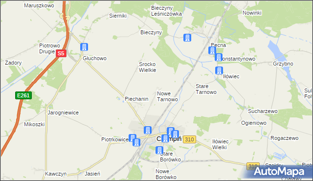 mapa Nowe Tarnowo, Nowe Tarnowo na mapie Targeo
