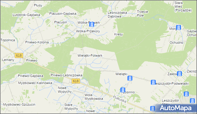 mapa Nowe Wielątki, Nowe Wielątki na mapie Targeo