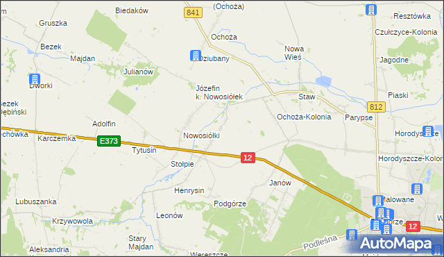 mapa Nowosiółki-Kolonia, Nowosiółki-Kolonia na mapie Targeo