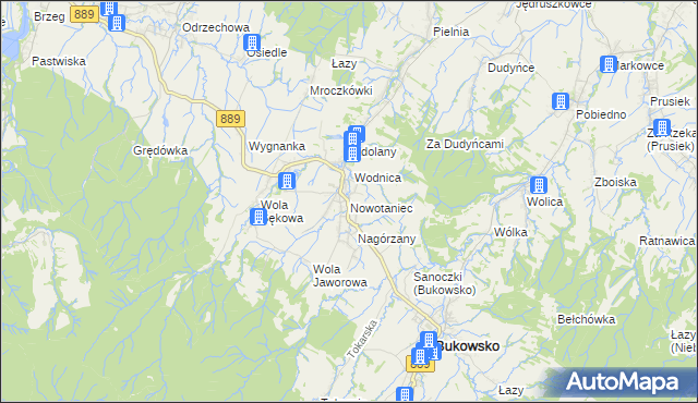 mapa Nowotaniec, Nowotaniec na mapie Targeo