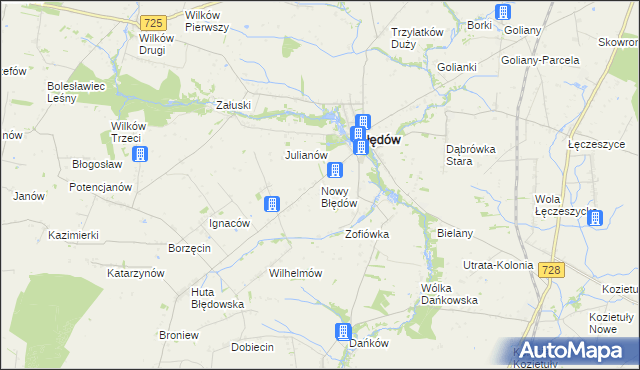 mapa Nowy Błędów, Nowy Błędów na mapie Targeo