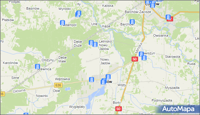 mapa Nowy Jadów, Nowy Jadów na mapie Targeo