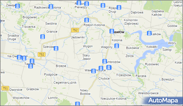 mapa Nowy Jawor, Nowy Jawor na mapie Targeo